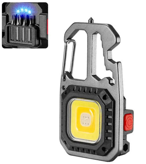 Rechargeable Mini LED Keychain Flashlight – Multi-Function Survival Tool