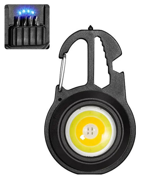 Rechargeable Mini LED Keychain Flashlight – Multi-Function Survival Tool
