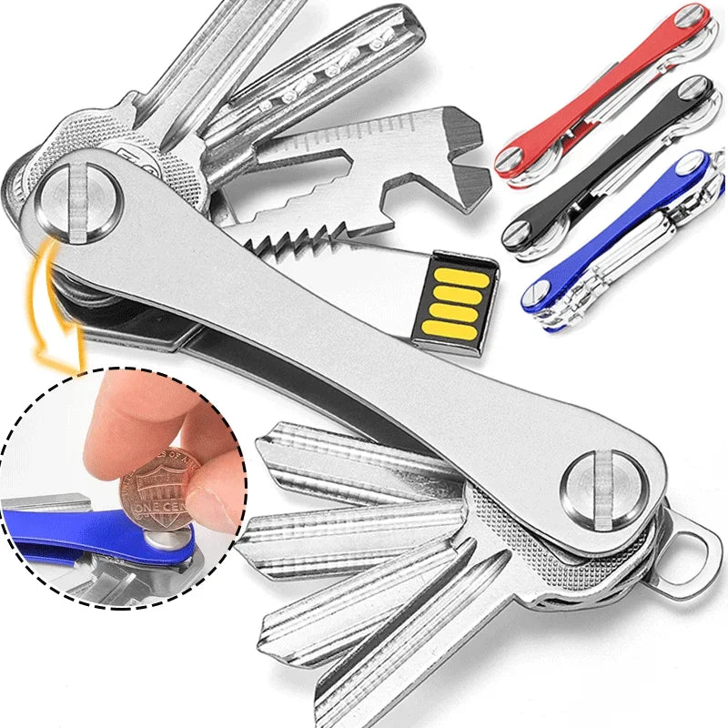 Aluminum Alloy Key Organizer – Compact & Strong Keychain Holder