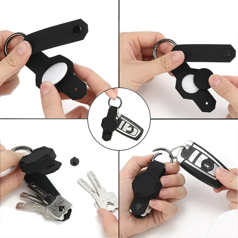 Apple AirTag Key Organizer – Waterproof Silicone Case with Keychain Holder