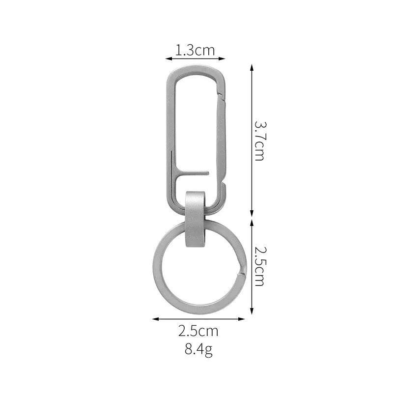 Small titanium alloy quick-release carabiner keychain (Size A – 3.7 cm)