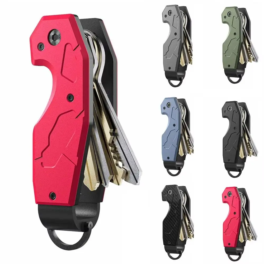 Multitool key holder with various color options on a white background.