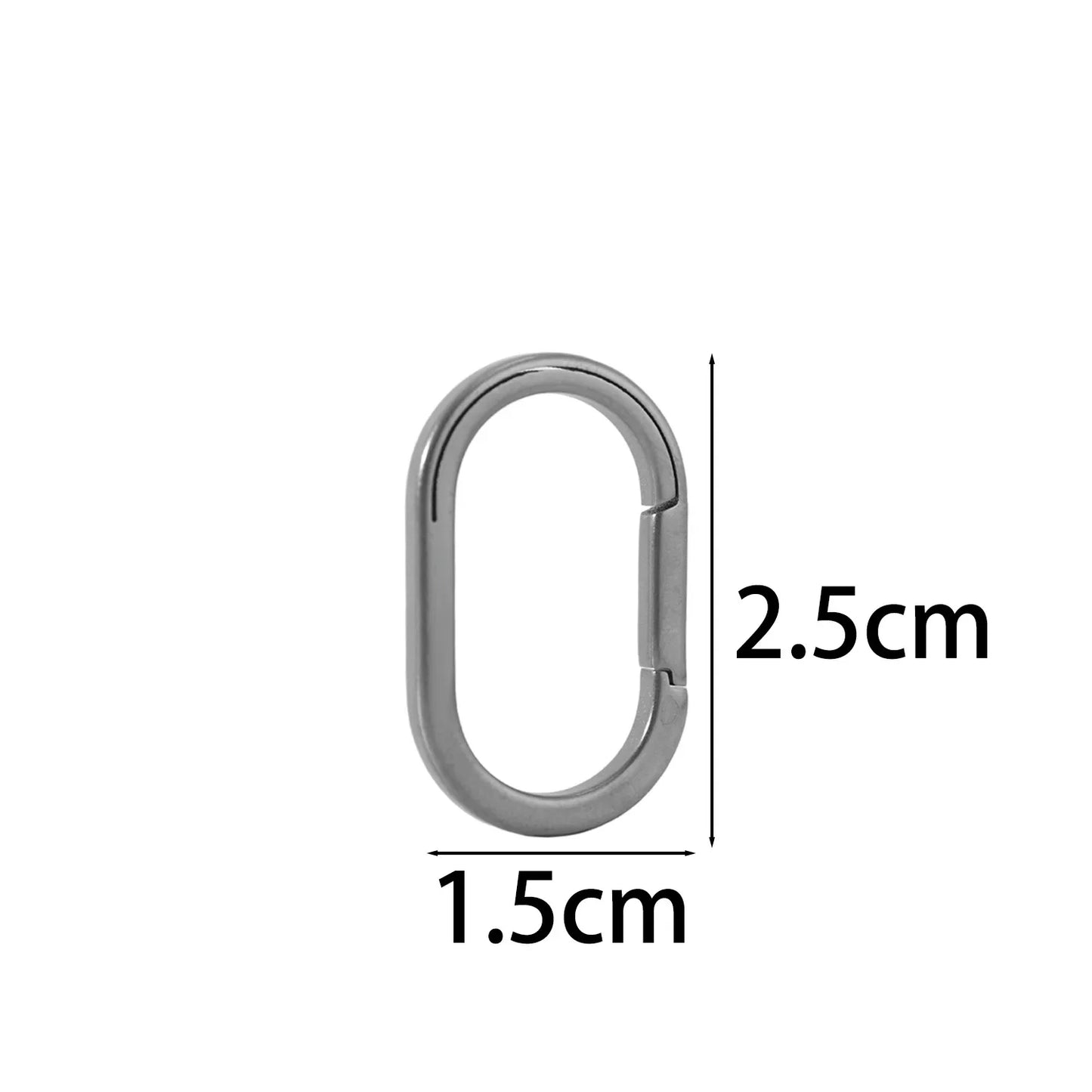 Medium titanium alloy quickdraw key ring (2.5 × 1.5 cm)