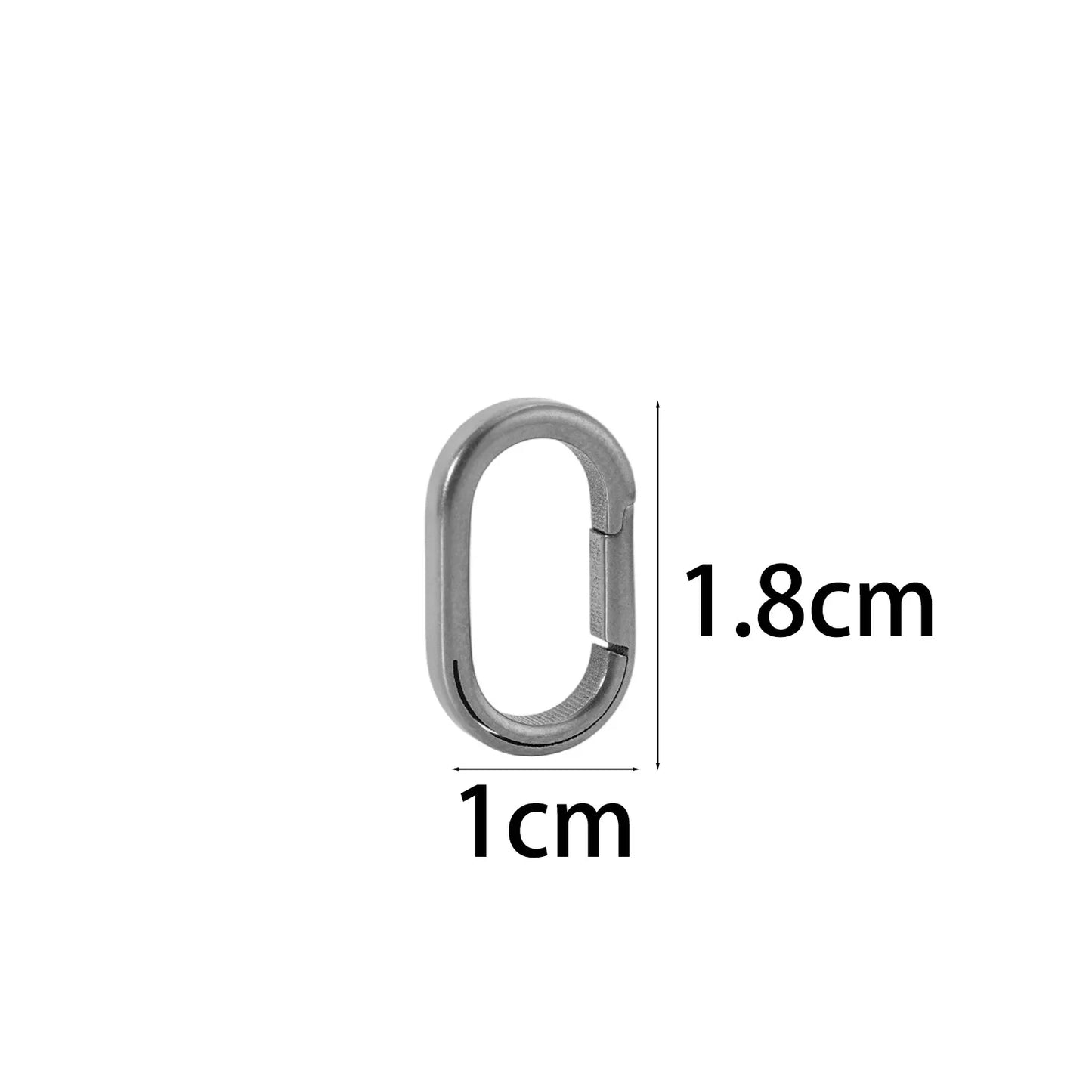 Small minimalist titanium key ring (1.8 × 1 cm)