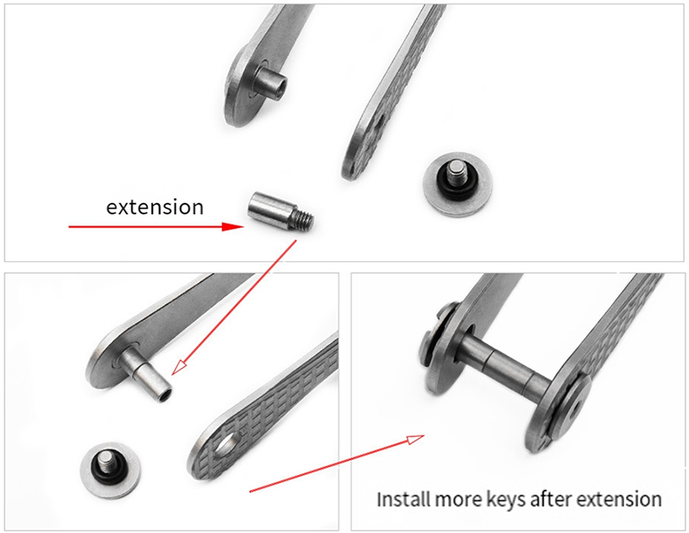 Instructions on how to use extensions to be able to fit more keys.