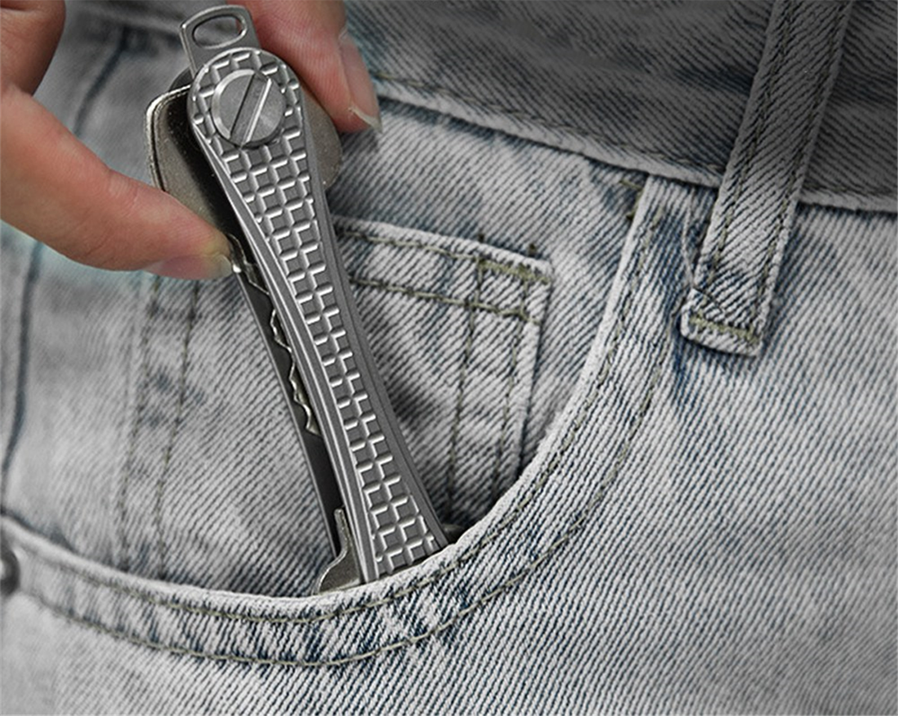 Titanium Key organizer in pocket.