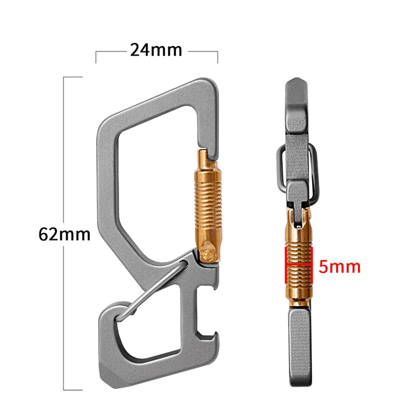 Titanium Alloy Carabiner dimensions.