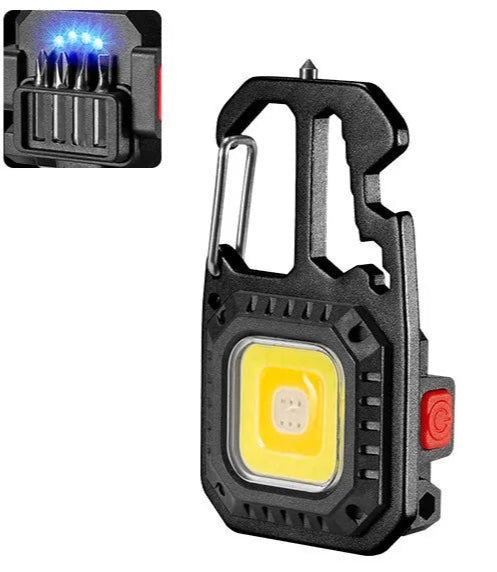 Rechargeable Mini LED Keychain Flashlight – Multi-Function Survival Tool