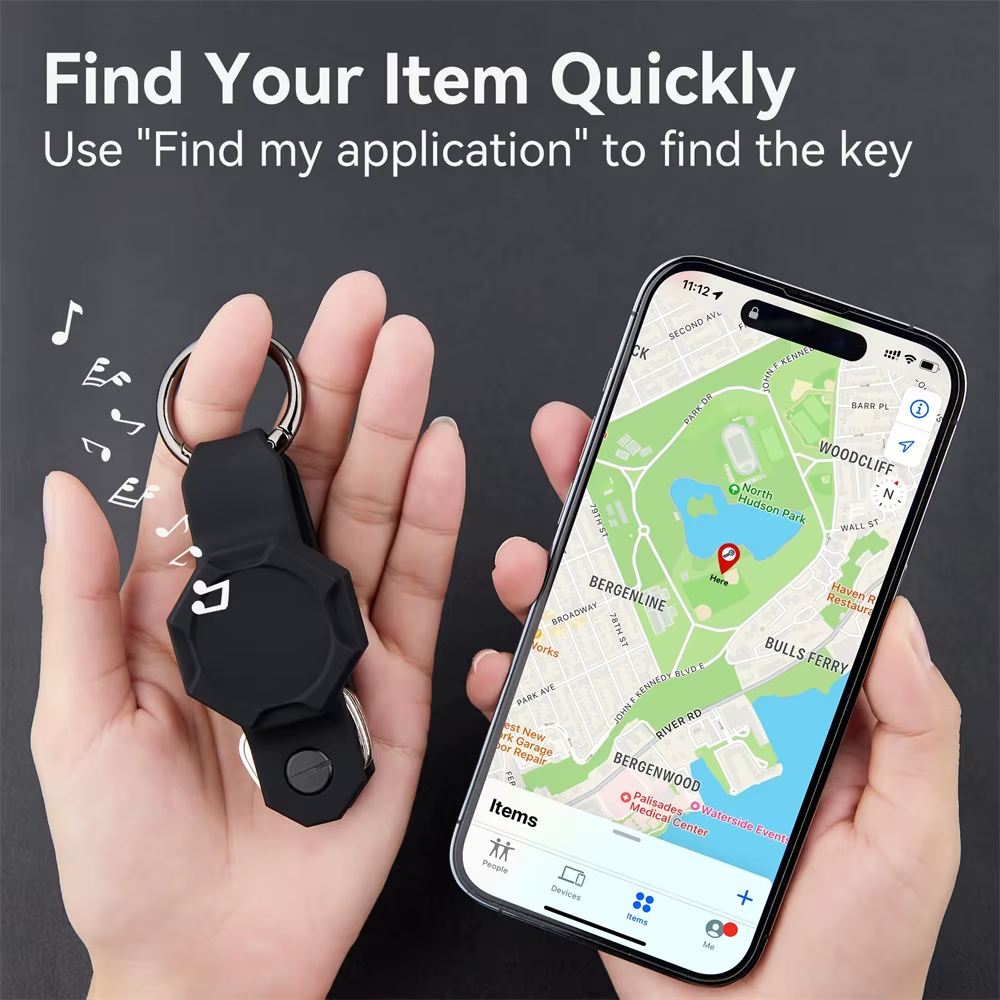 Apple AirTag Key Organizer – Waterproof Silicone Case with Keychain Holder