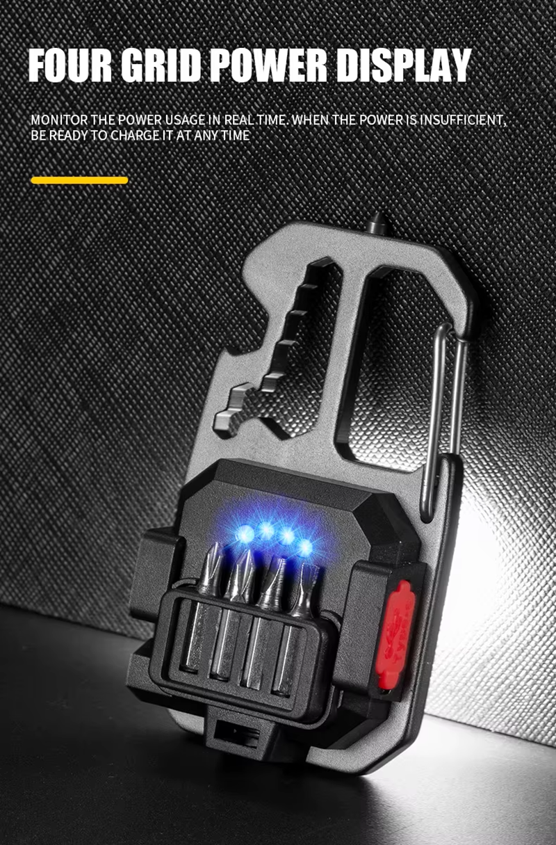 Rechargeable Mini LED Keychain Flashlight – Multi-Function Survival Tool