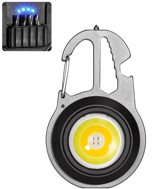 Rechargeable Mini LED Keychain Flashlight – Multi-Function Survival Tool