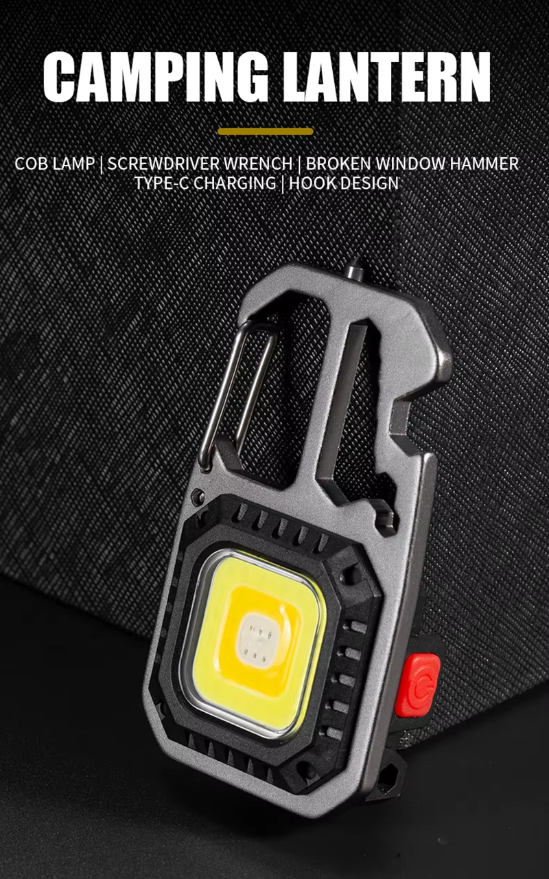 Rechargeable Mini LED Keychain Flashlight – Multi-Function Survival Tool