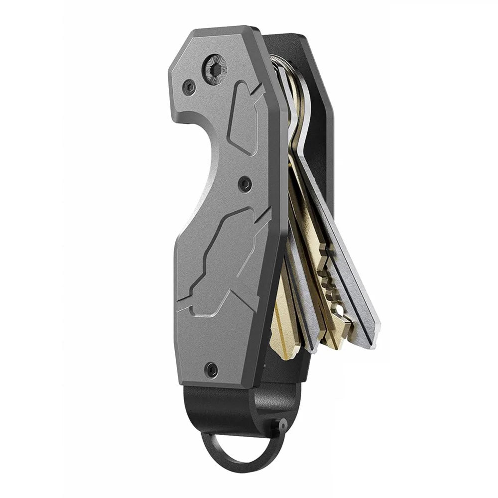 Key organizer with keys on a white background